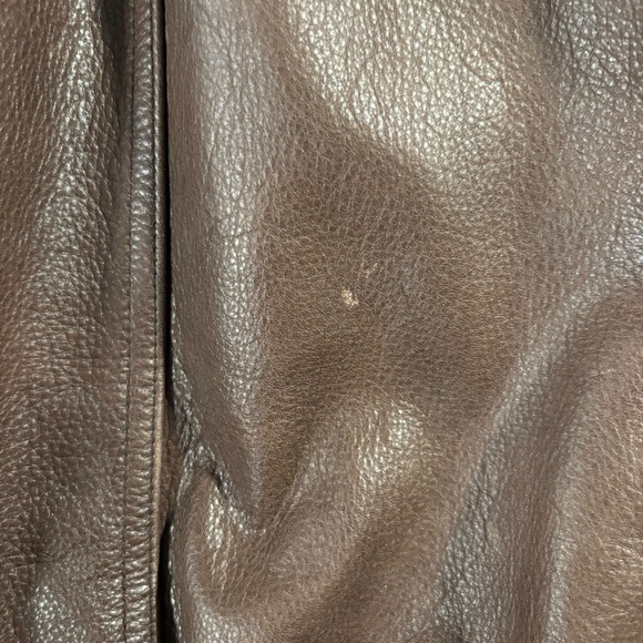 Vintage Colebrook & Co Brown Leather Aviator Jacket Sherpa Collar Women’s Sz Med - Picture 15 of 15